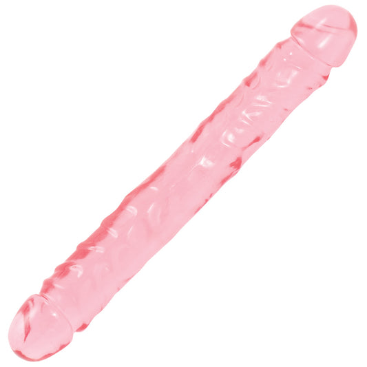 "Crystal Jellies Jr. Double Dong 12 Inch - Pink DJ0287-01"