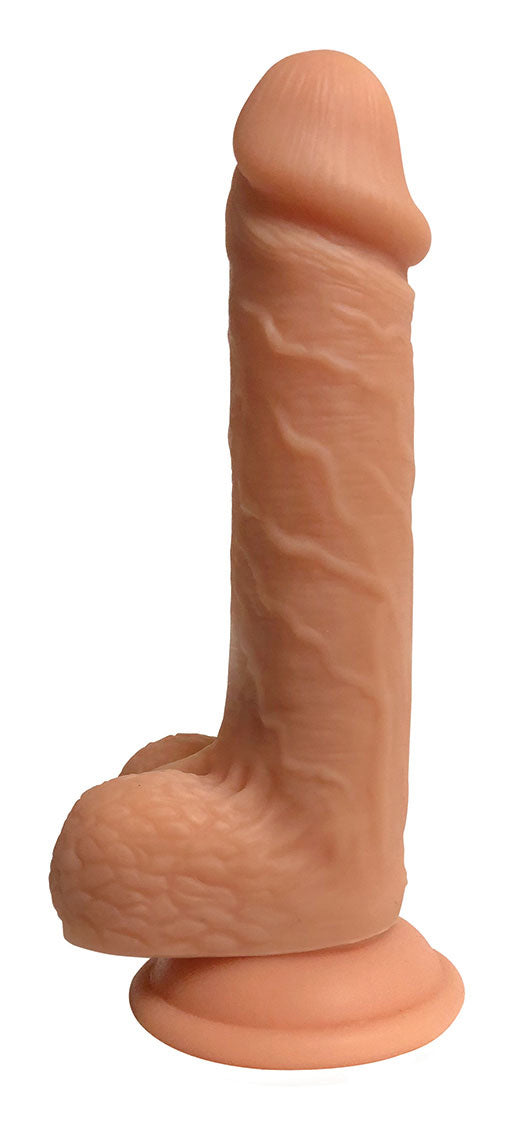 "Easy Rider 7 Inch Dual Density Dildo With Balls - Light CN-18-0923-10"