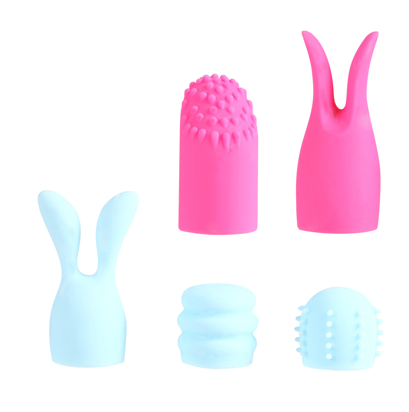 "Quinn 5 Piece Silicone Attachments - Pink/blue MTMA336"