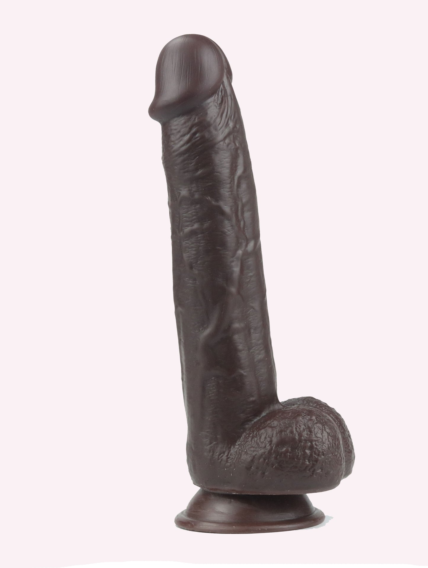 "Get Lucky 9 Inch Real Skin Dildo - Dark Brown TMN-GL-0619"