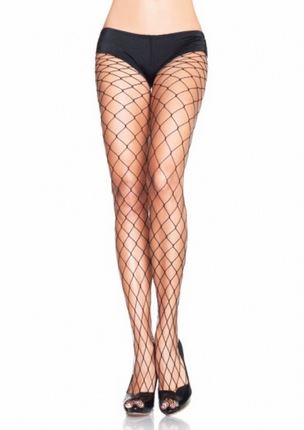 Fence Net Pantyhose - One Size - Black LA-9905BLK