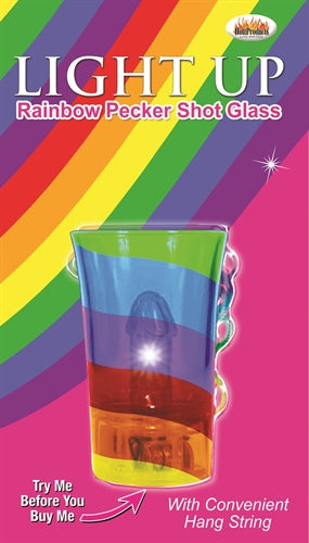 "Light Up Rainbow Pecker Shot Glass HTP2969"