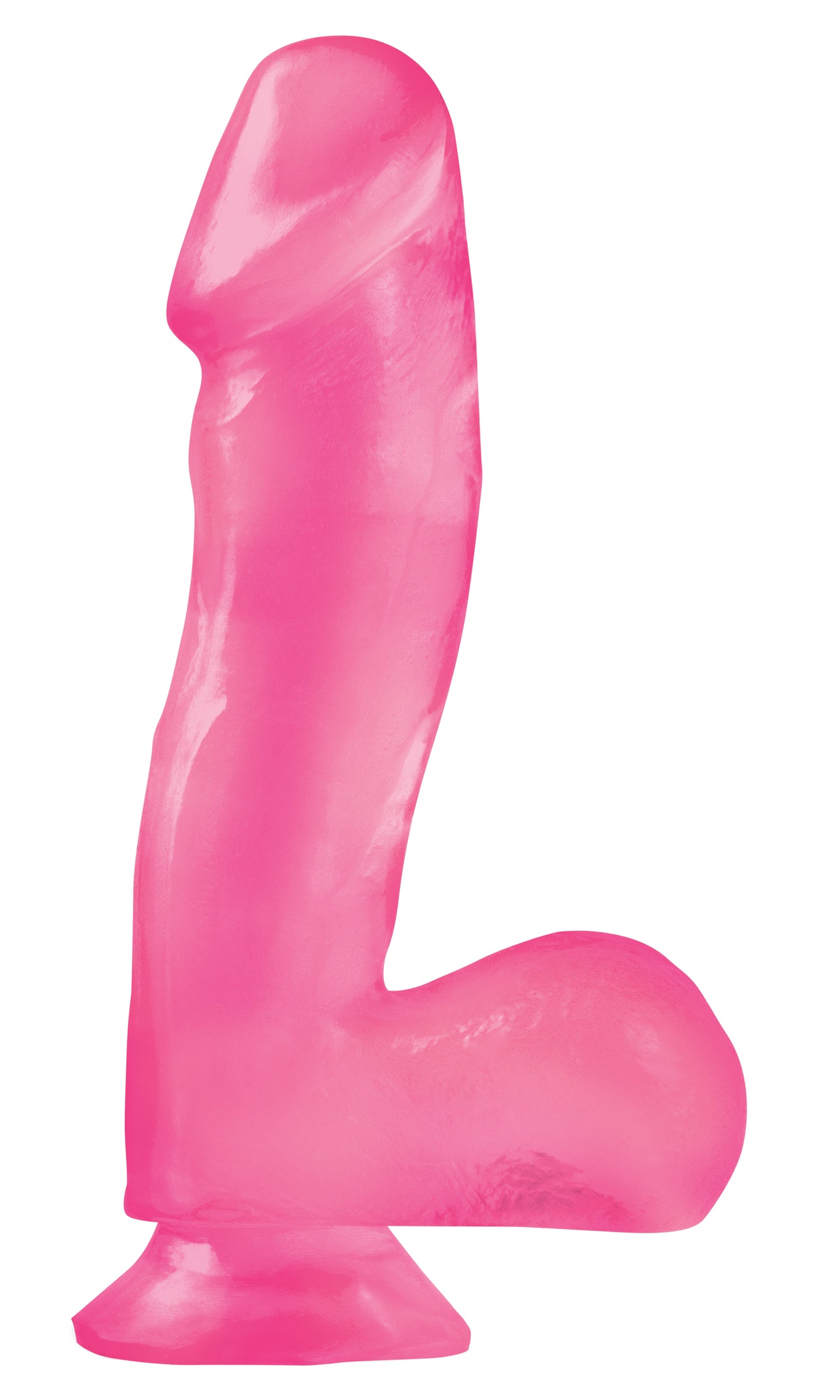 "Basix Rubber Works - 6.5 Inch Dong With Suction Cup - Pink PD4220-11"