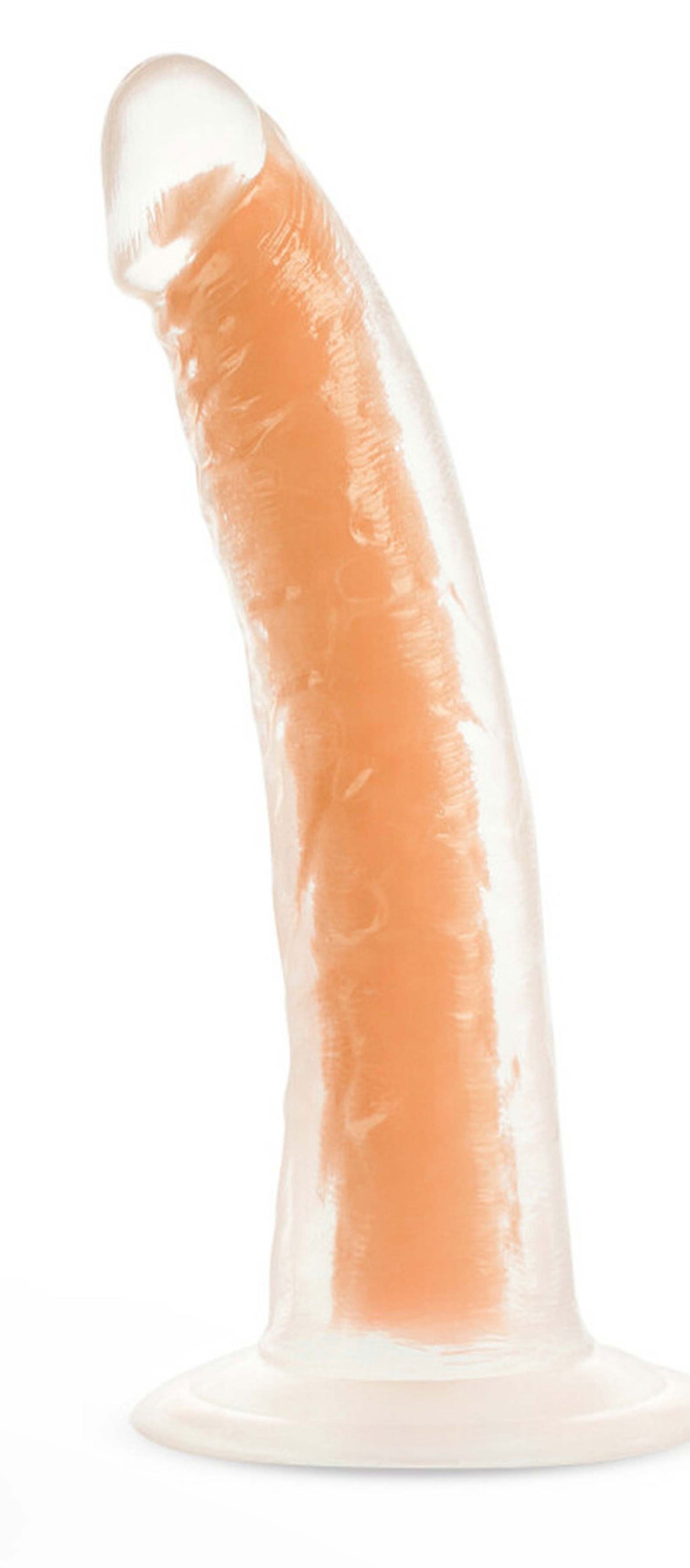 "Neo Elite Glow in the Dark - Lavo - 7 Inch Silicone Dual Density Dildo - Neon Orange BL-12719"