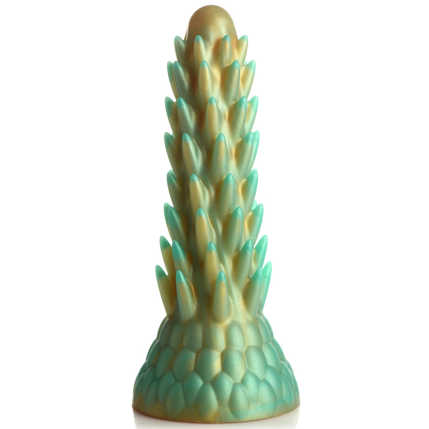 "Stegosaurus Spiky Reptile Silicone Dildo - Green CC-AH294-GRN"