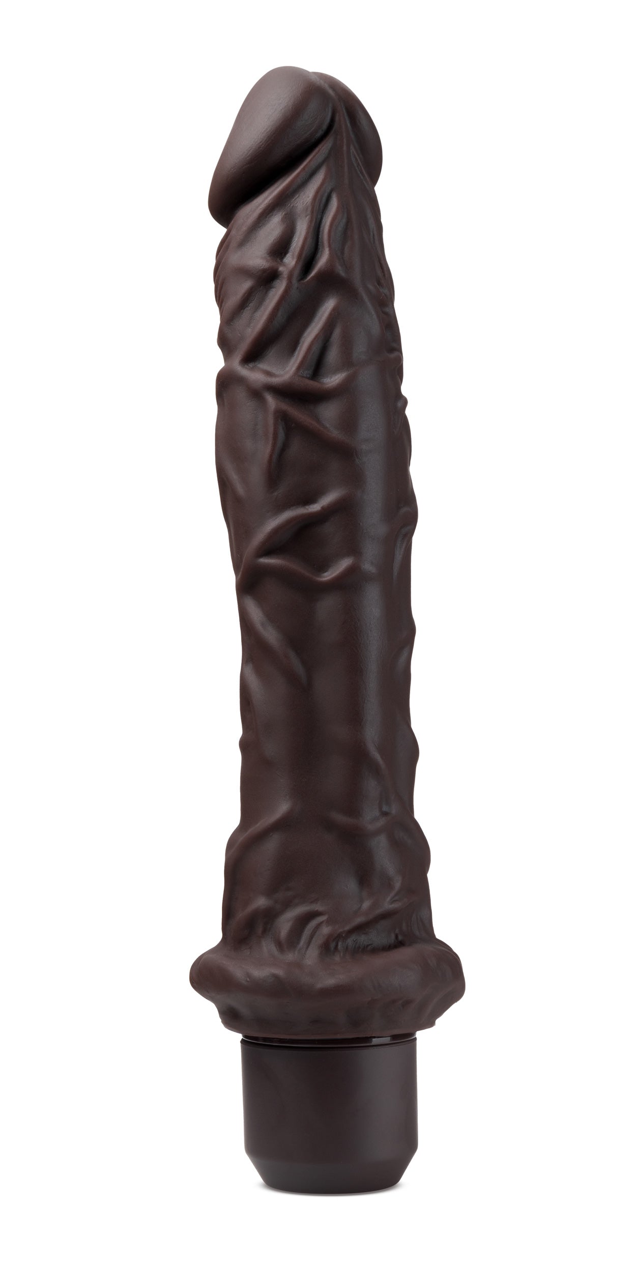 "Dr. Skin Silicone - Dr. Richard - 9 Inch Vibrating Dildo - Brown BL-12336"