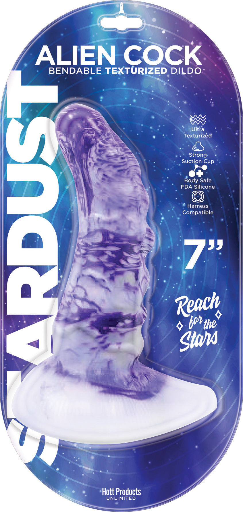 "Stardust - Alien Cock - Bendable Texturized Dildo Texturized Dildo - 7 Inch HTP3478"