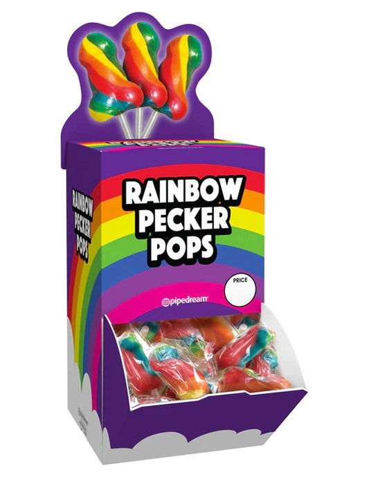 Rainbow Pecker Pops - 72 Count Fishbowl PD7431-99