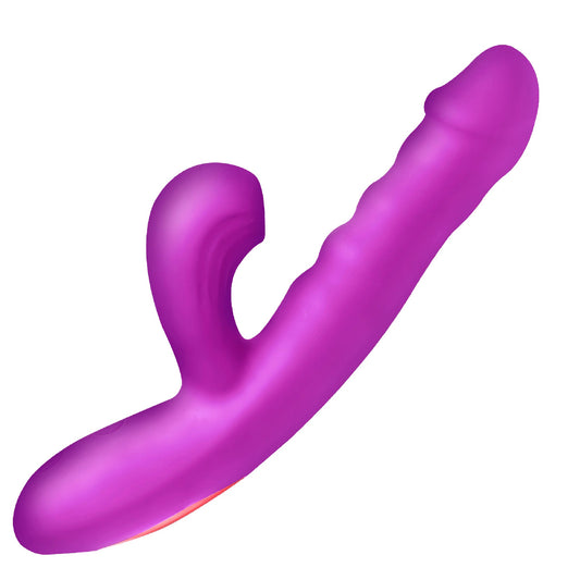 Thrust Wave Thrusting and Sucking Rabbit Vibrator  - Purple INM-AH436