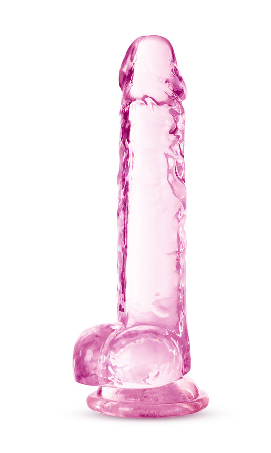 "Naturally Yours - 7 Inch Crystalline Dildo - Rose BL-51600"