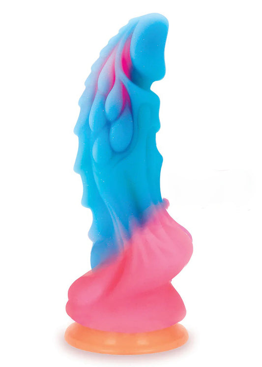 "Alien Nation Dragon Silicone Glow in the Dark Creature Dildo - Multicolor IC1353"