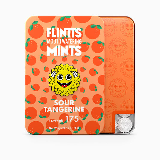 "Flintts Mouth Watering Mints Sour Tangerine - F-Strength 175 FM-TANGERINE"