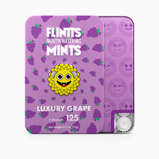 "Flintts Mouth Watering Mints Luxury Grape - F-Strength 125 FM-LUXGRAPE"