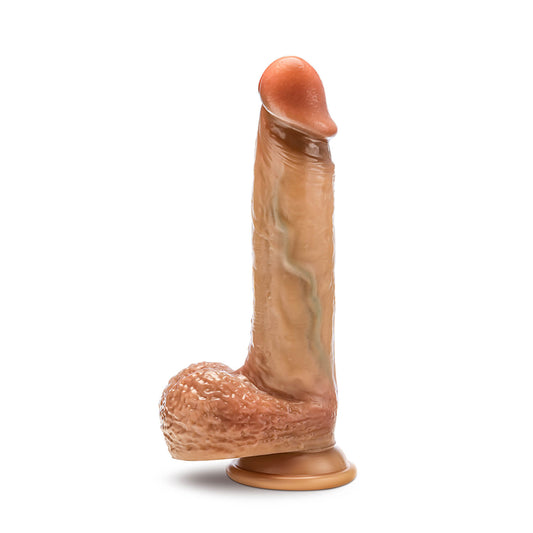 "Renaissance - Raphael - 9.5 Inch Sliding Foreskin Dildo With Squeezable Balls - Tan BL-33403"