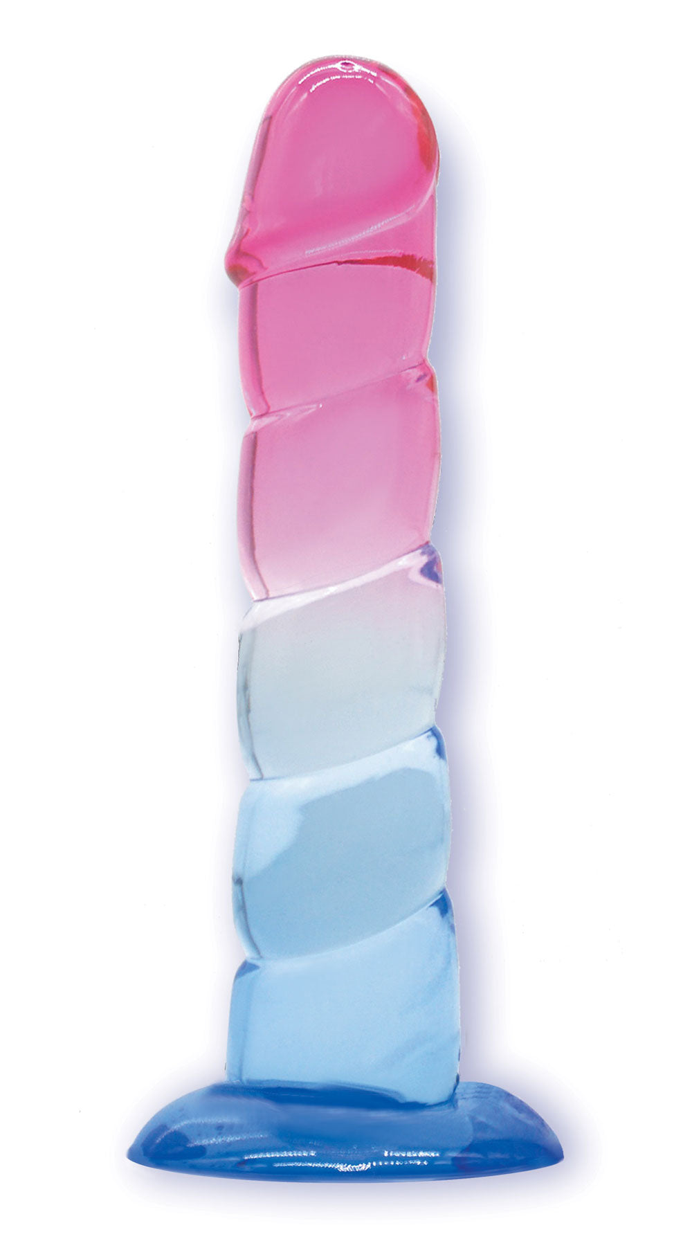 "Shades, 7.5 Swirl Jelly Tpr Gradient Dong - Pink and Blue IC1314"