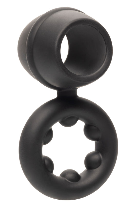 Alpha Liquid Silicone Dual Support Magnum Ring - Black SE1492502