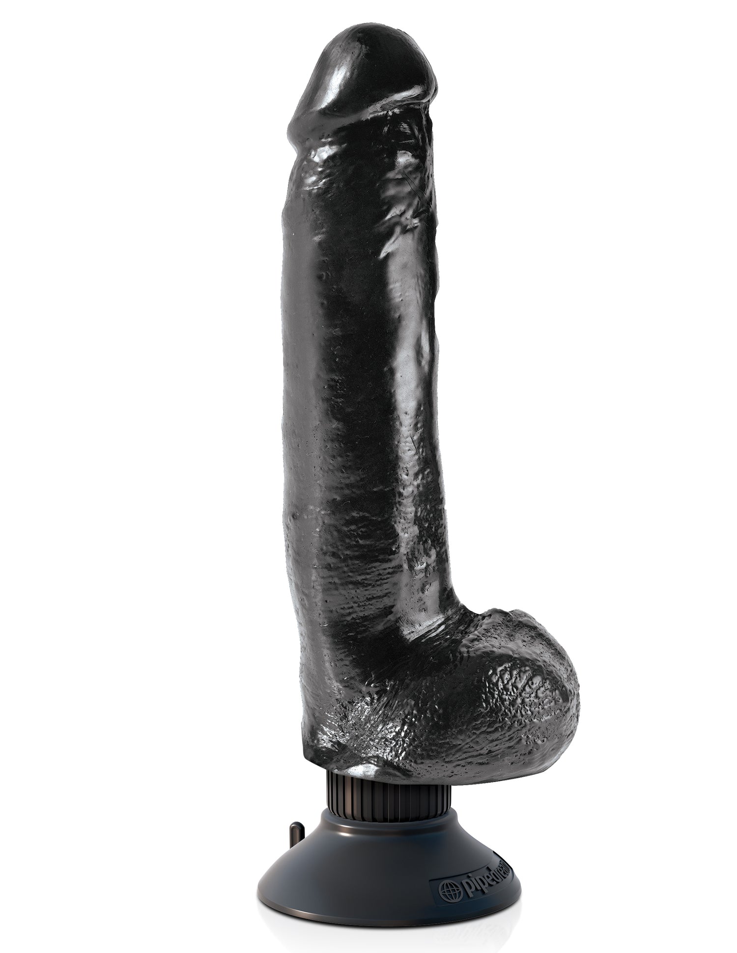 "King Cock 9-Inch Vibrating Cock With Balls - Black PD5408-23"