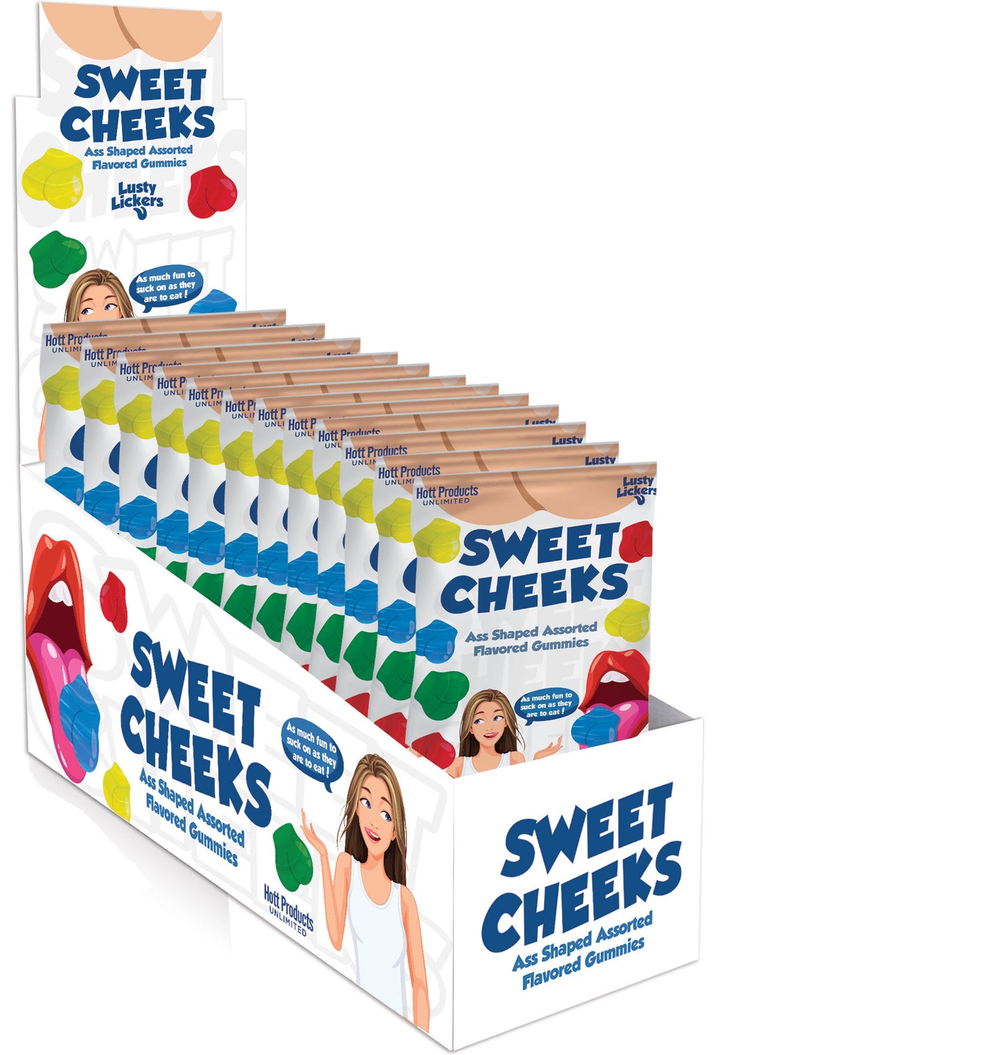 "Sweet Cheeks Gummies - Ass Shaped Gummies - Assorted Flavors HTP3512-D"