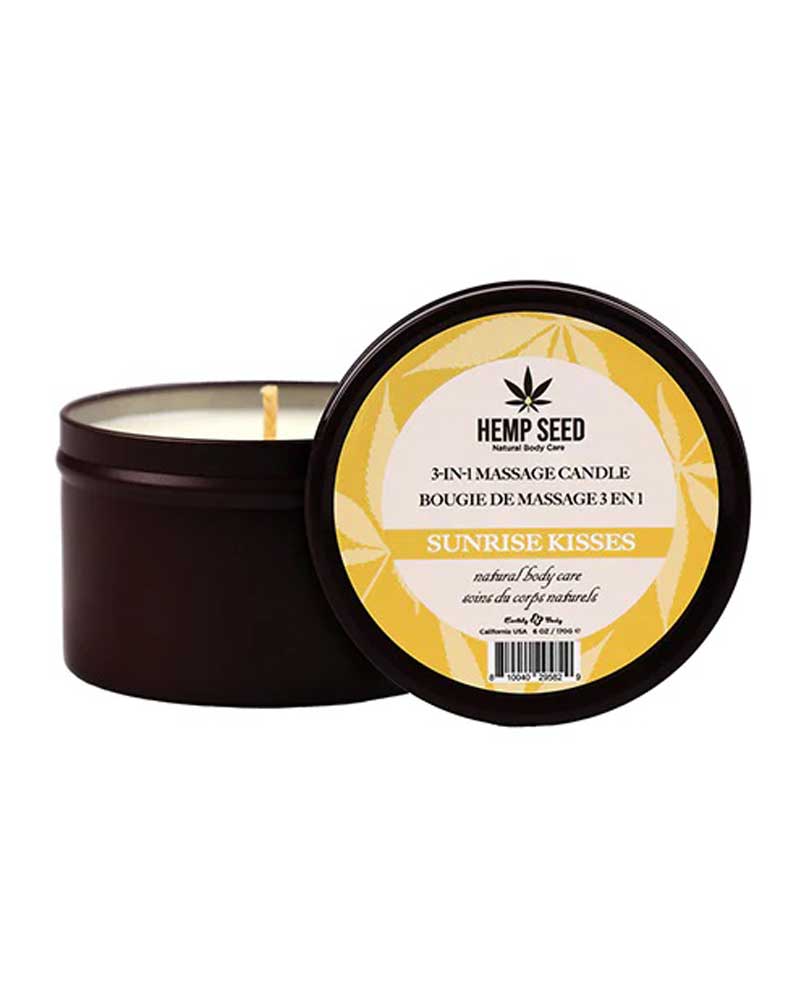 Hemp Seed 3-in-1 Massage Candle - Sunrise Kisses 6 Oz EB-HSCS023B