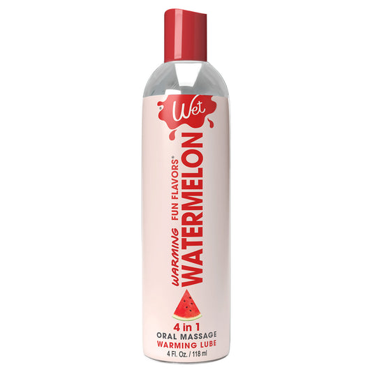 "Wet Warming Fun Flavors - Watermelon - 4 in 1 Lubricant 4 Oz WT20431"