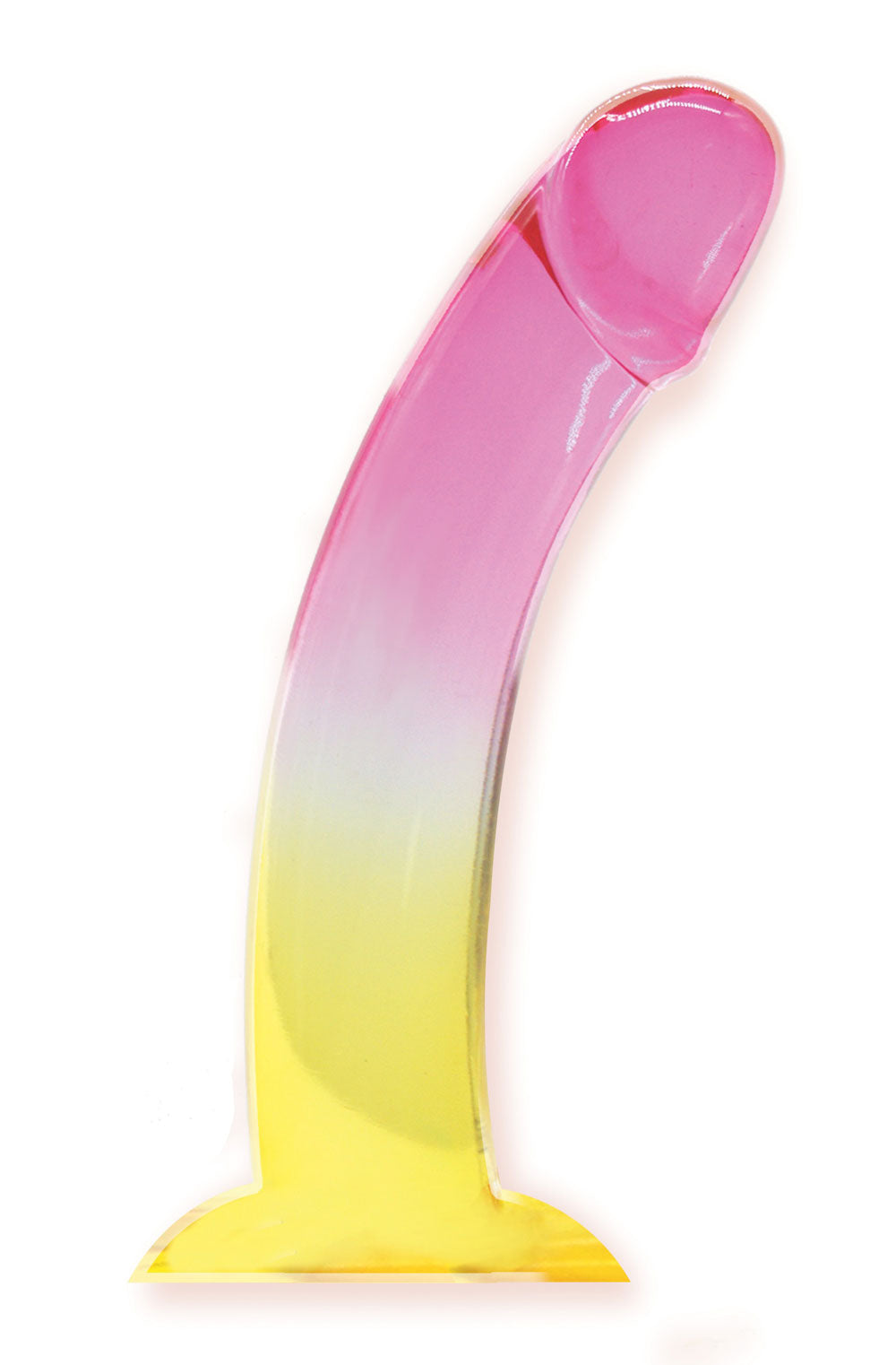 "Shades, 8.25 Smoothie Jelly Tpr Gradient Dong - Pink and Yellow IC1310"