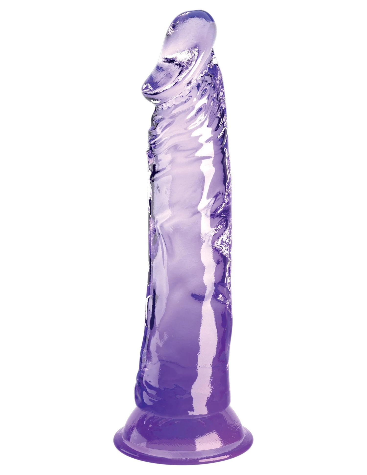 "King Cock Clear 8 Inch - Purple PD5757-12"