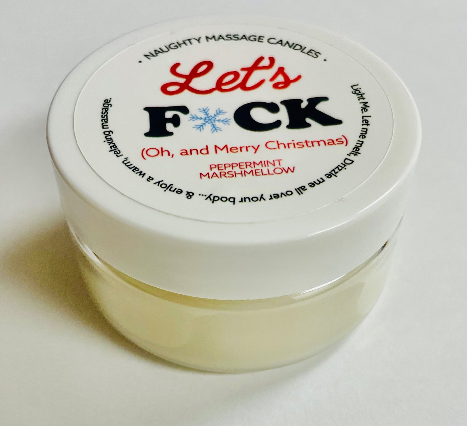 "Let's Fuck Massage Candle - Peppermint Marshmallow 1.7 Oz KS14312"