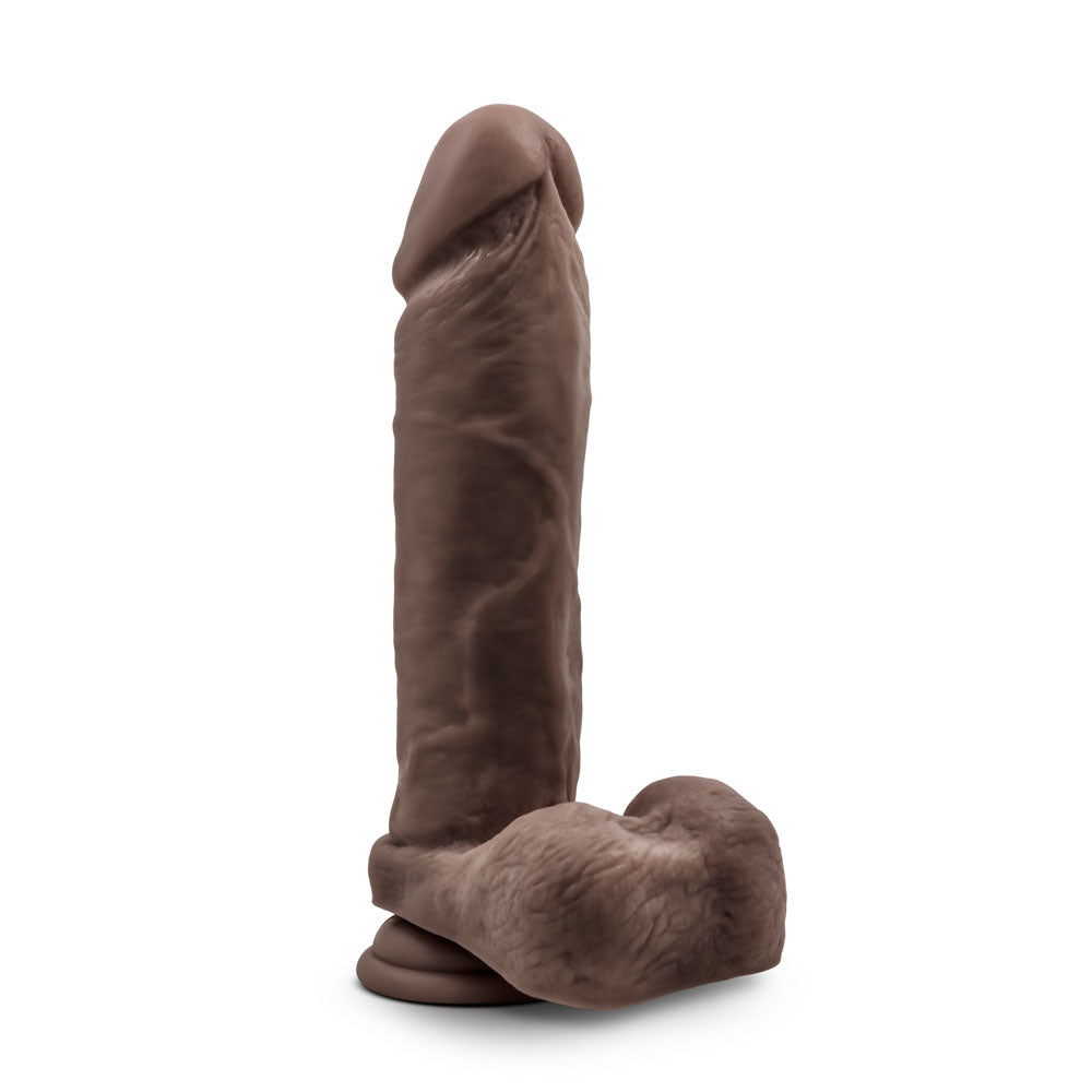 "Au Natural - 9 Inch Dildo With Suction Cup - Chocolate BL-56476"