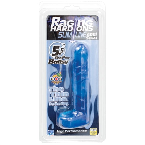 "Raging Hard Ons Slimline Anal Series 5.5 Inch Ass Play Ballsy - Blue DJ0279-19"