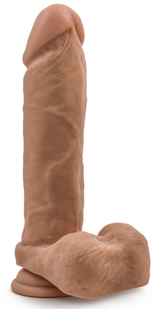 "Dr. Skin Silicone - Dr. Julian - 9 Inch Dildo With Suction Cup - Mocha BL-15637"