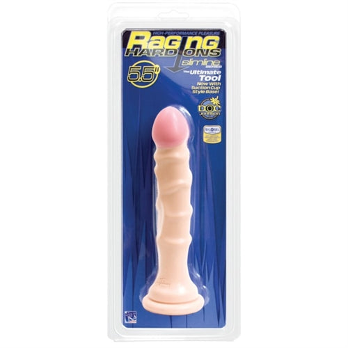 "Raging Hard-Ons Slimline With Suction Cup 5.5 Inch Dong - Vanilla DJ0279-32"