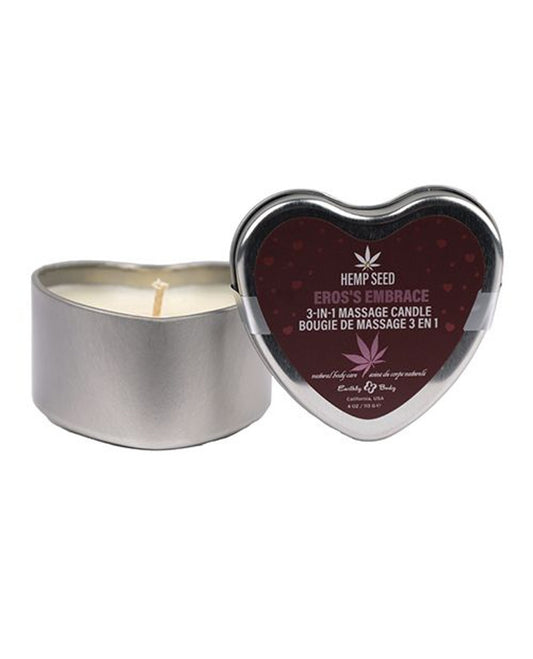 "Hemp Seed 3-in-1 Valentines Day Candle - Ero's Embrace 4 Oz EB-HSCV024B"