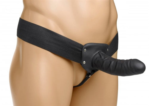 "Erection Assist Hollow Strap on - Black SM-AD238"