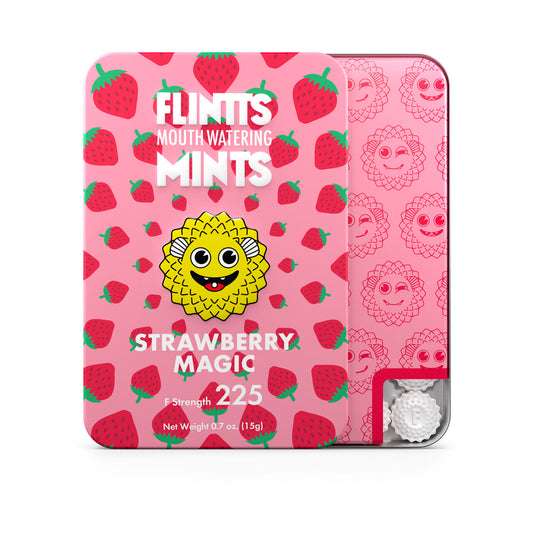 "Flintts Mouth Watering Mints Strawberry Magic - F-Strength 225 FM-STRAWBERRY"