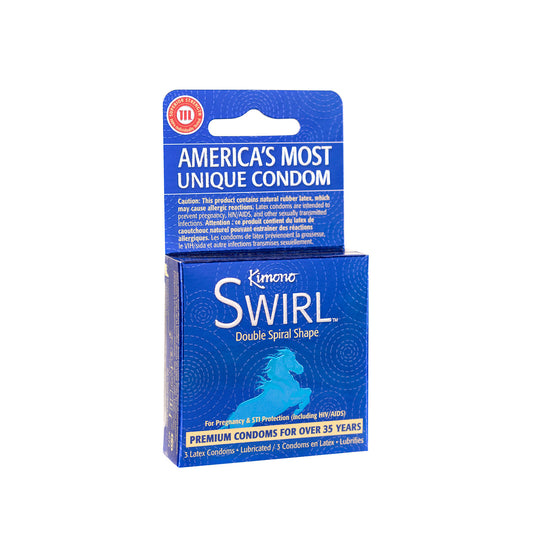 "Kimono Swirl 3 Count Condoms PM3803"