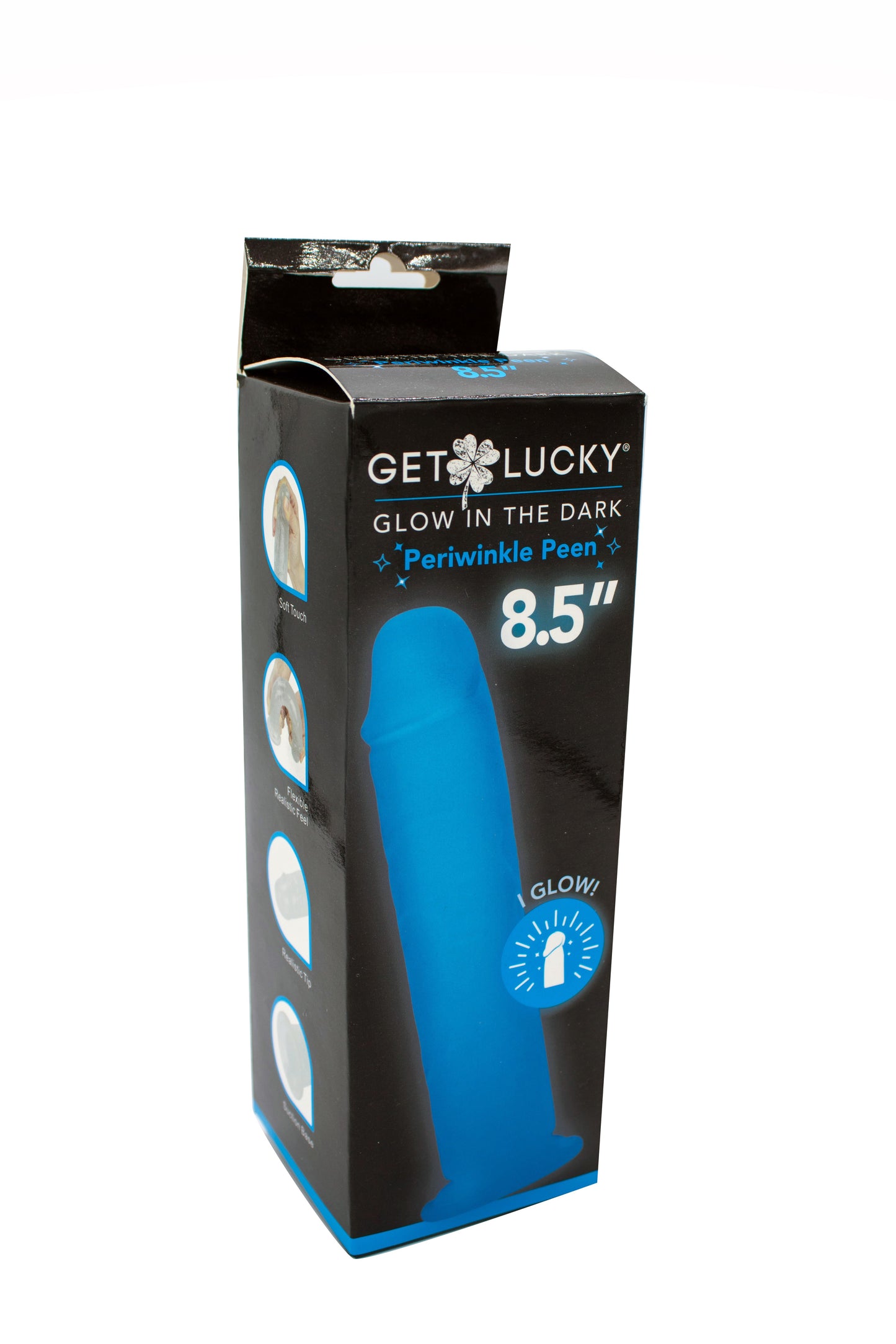 "Get Lucky Glow in the Dark Periwinkle Peen - 8.5 Inch TMN-GL-4073"