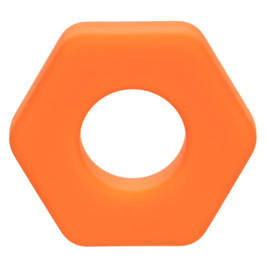 Alpha Liquid Silicone Prolong Sexagon Ring -  Orange SE1491702