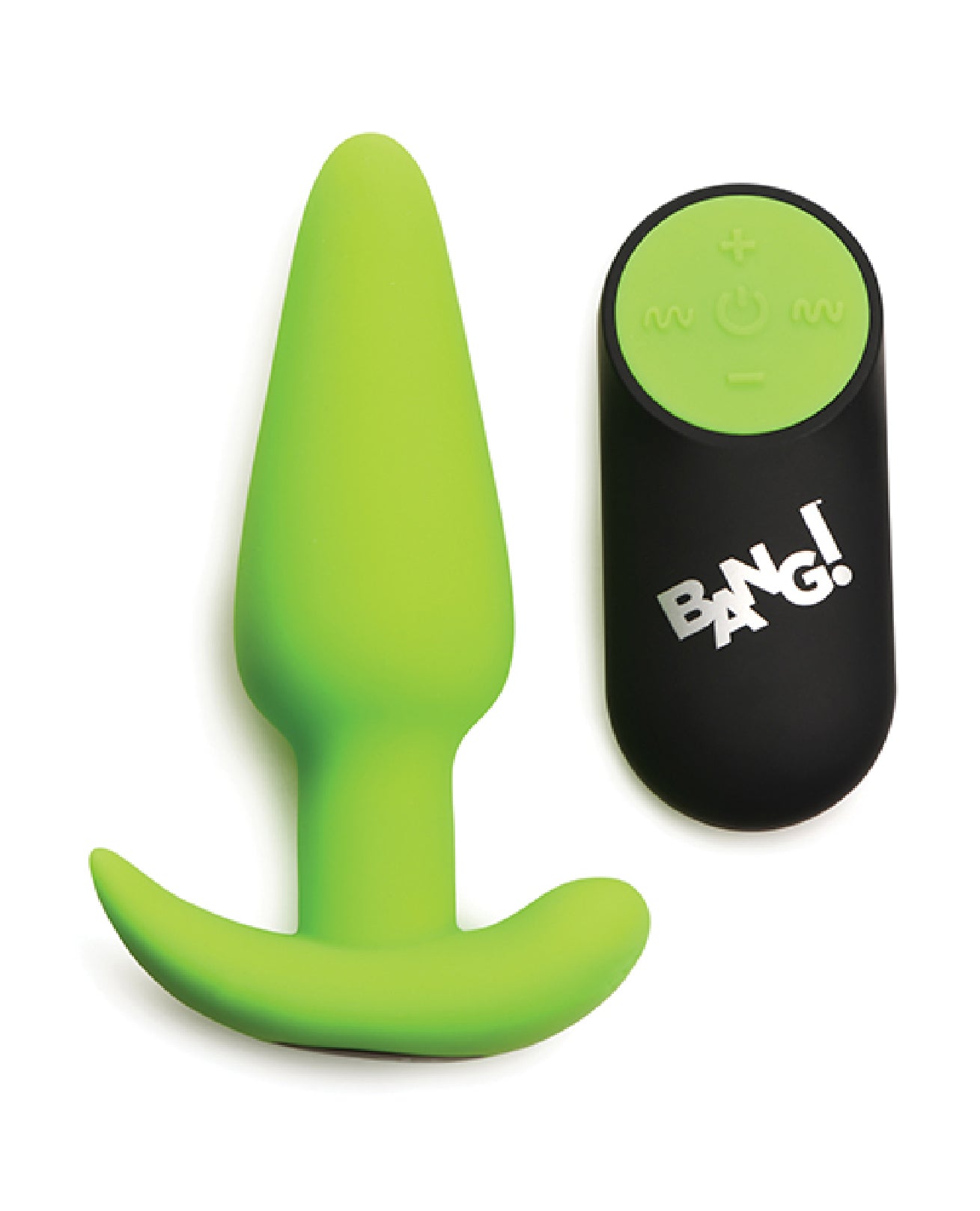 Glow in the Dark Butt Plug With Remote - Green BNG-AH459