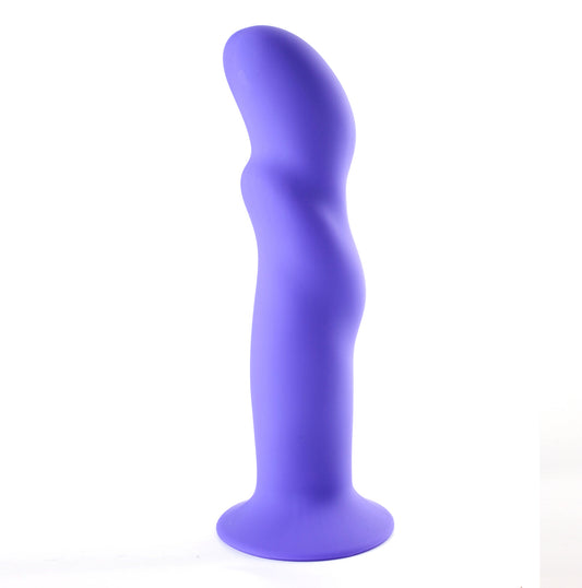 "Riley Silicone Swirled Dong - Neon Purple MT2501-L2"