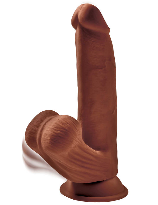 "8 Inch Triple Density Cock With Swinging Balls - Brown PD5731-29"