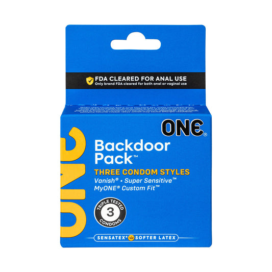 "One Backdoor 3 Count Condoms PM11010B3C"