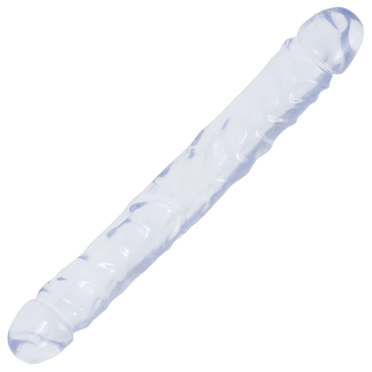 "Crystal Jellies Jr Double Dong 12 Inch - Clear DJ0287-02"