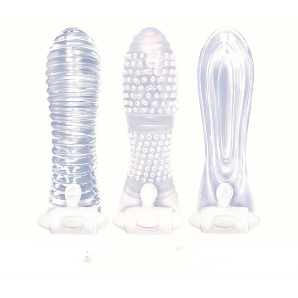 Icon Brands - Vibrating Sextenders 3-Pack - Clear IC2511