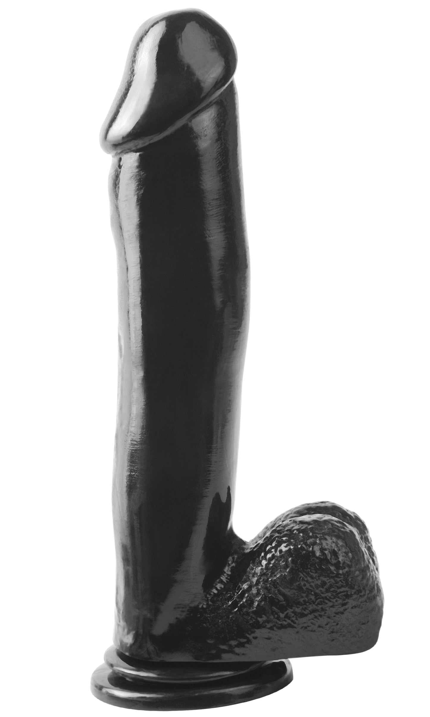 "Basix Rubber Works 12 Inch Dong With Suction Cup - Black PD4231-23"