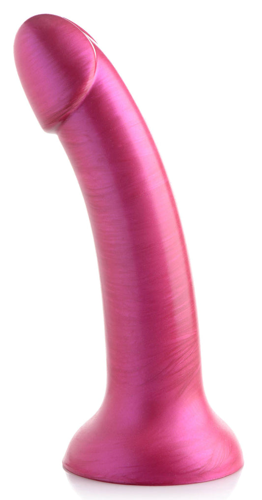 "G-Tastic 7 Inch Metallic Silicone Dildo - Pink SU-AG862-PNK"