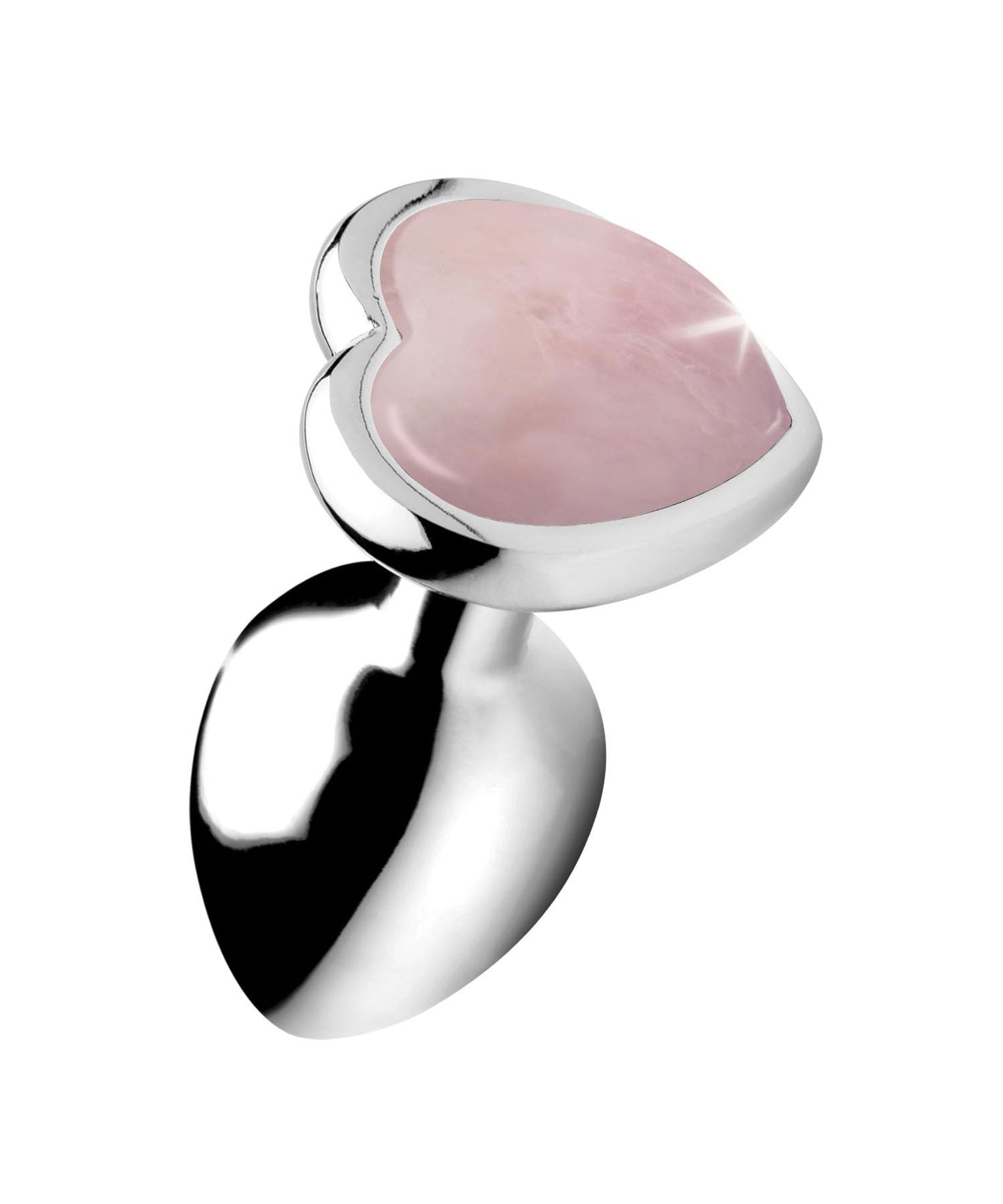 Rose Quartz Heart Anal Plug -Medium BTYS-AG751-MED