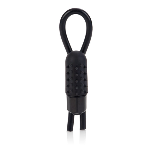 10-Function Vibrating Silicone Stud Lasso - Black SE1408202