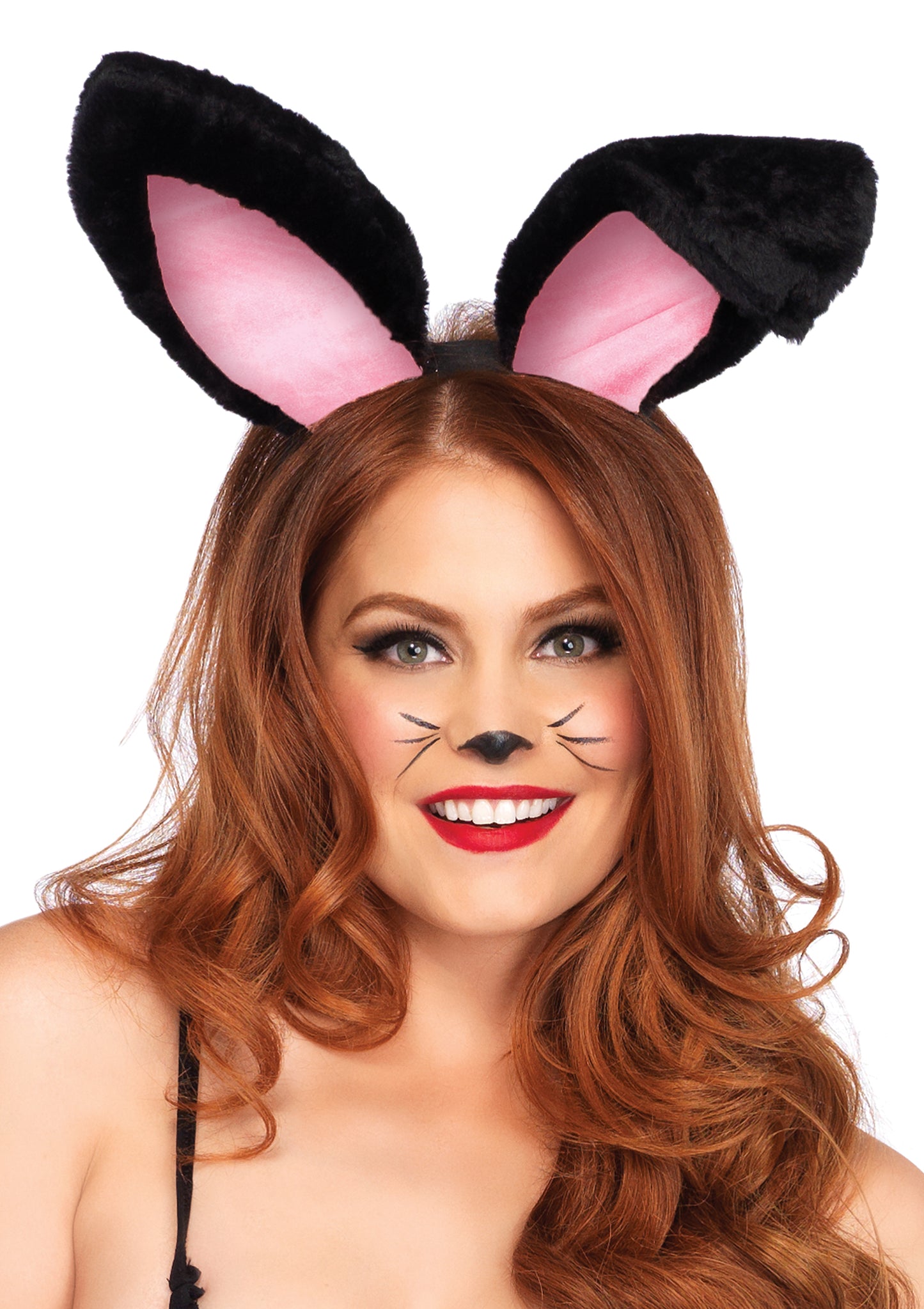 Plush Bunny Rabbit Ears Headband LA-A2811BLK