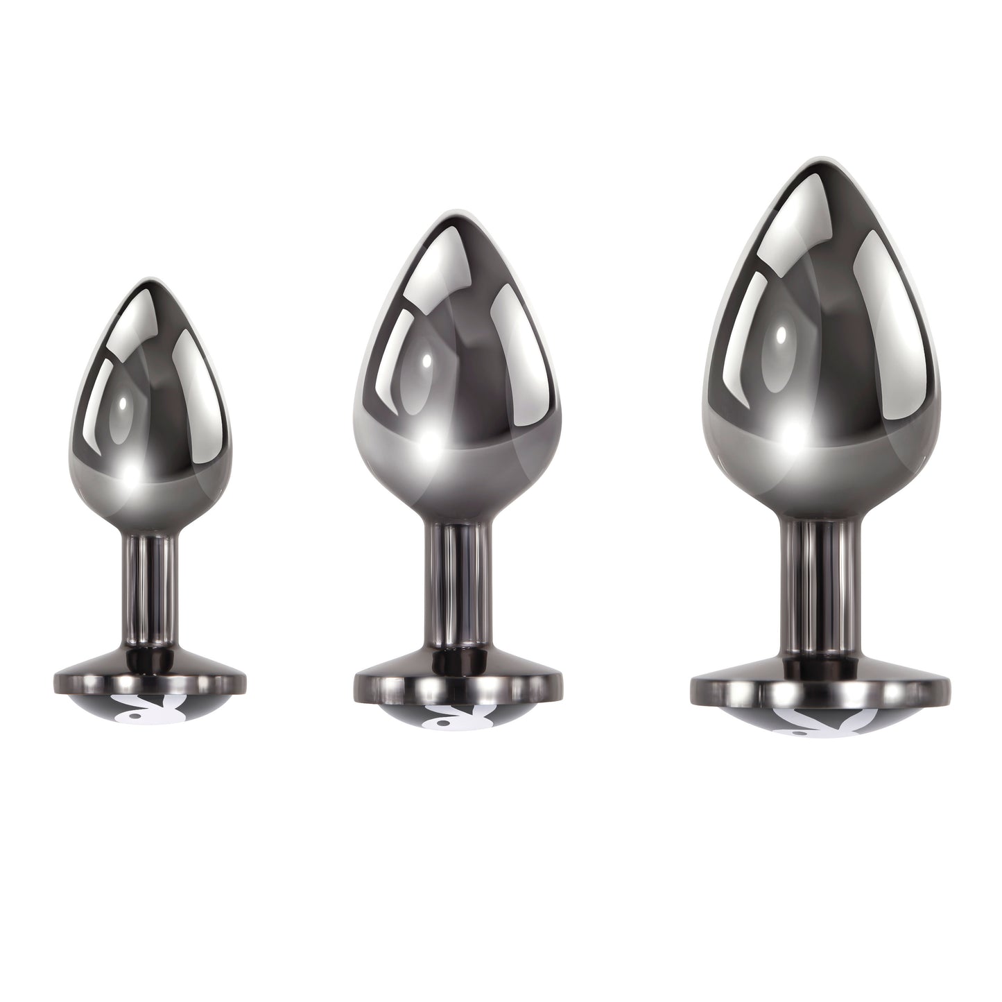 Pleasure 3 Ways - Butt Plug - Hematite PB-BP-2253-2