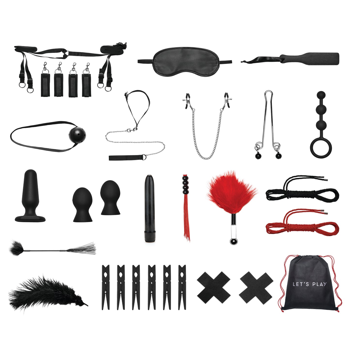 Everything You Need Bondage in-a-Box 20pc Bedspreader Set EL-LF2006